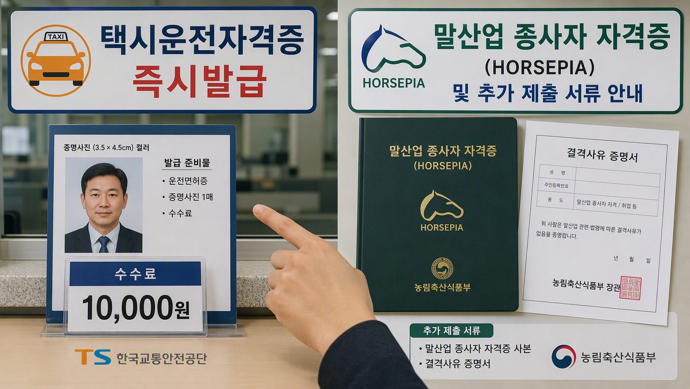 자격증합격을 위한 시험 접수와 발급 준비